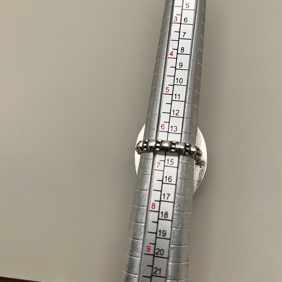 New Banded Agate Stone Silver Overlay Ring Size 6.5 - Picture 2 of 3